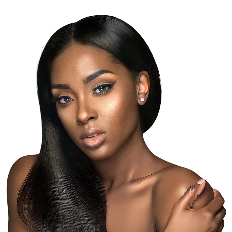 Radiant Black model showcasing glowing skin