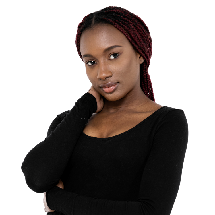 Beautiful Black model with flawless skin